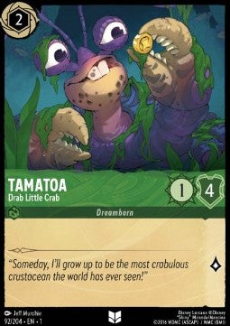 Tamatoa - Drab Little Crab 1TFC-92 Uncommon Boosterfrisch Englisch Foil