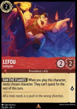 Lefou - Instigator 1TFC-112 Rare Boosterfrisch Englisch Foil