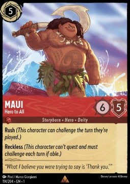 Maui - Held von allen 1TFC-114 Rare Near Mint Deutsch