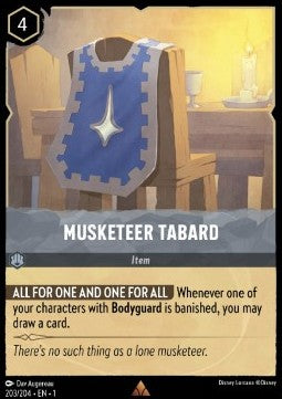 Musketeer Tabard 1TFC-203 Rare Boosterfrisch Englisch Foil