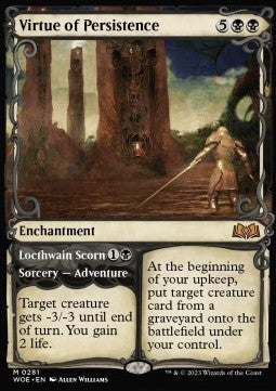 Virtue of Persistence // Locthwain Scorn XWOE-281 Mythic Near Mint Englisch