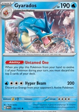 Garados MEW-130 Rare Near Mint Deutsch Reverse Holo