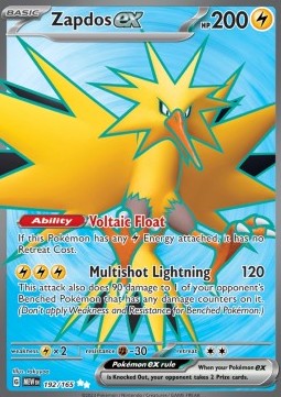 Zapdos ex MEW-192 Ultra Rare Excellent Englisch