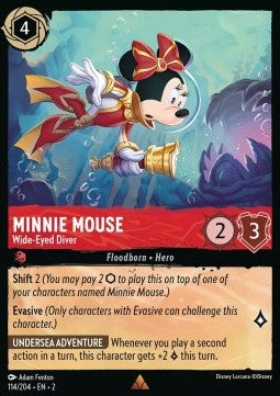 Minnie Maus - Staunende Taucherin 2ROF-114 Rare Near Mint Deutsch Foil