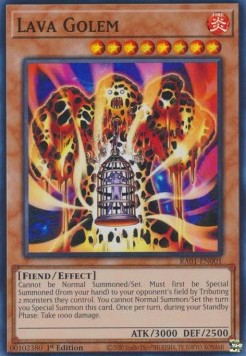 Lava-Golem (V.1) RA01-001 Super Rare Excellent Deutsch 1. Auflage