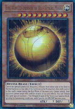 Der geflügelte Drache von Ra - Kugelmodus (V.7) RA01-007 Ultimate Rare Near Mint Deutsch 1. Auflage