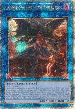 Cherubini, schwarzer Engel des Brennenden Abgrunds (V.5) RA01-042 Quarter Century Secret Rare Near Mint Deutsch 1. Auflage
