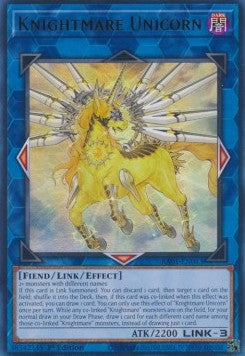 Albtraumritter Einhorn (V.2) RA01-043 Ultra Rare Excellent Deutsch 1. Auflage
