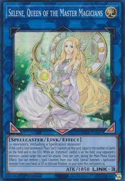 Selene, Königin der Meistermagier (V.1) RA01-047 Super Rare Near Mint Deutsch 1. Auflage