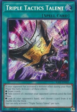 Talent der drei Taktiken (V.3) RA01-063 Secret Rare Excellent Deutsch 1. Auflage