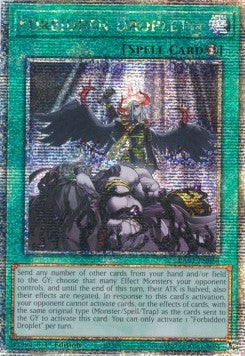 Verbotener Tropfen RA01-DE064 Quarter Century Secret Rare Light Played Deutsch 1. Auflage
