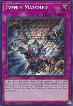 Ausgeglichener Zweikampf (V.3) RA01-074 Secret Rare Excellent Deutsch 1. Auflage