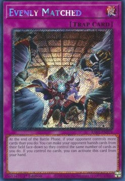 Ausgeglichener Zweikampf (V.4) RA01-074 Platinum Secret Rare Excellent Deutsch 1. Auflage