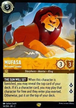 Mufasa - Verratener Anführer 2ROF-14 Legendary Near Mint Deutsch Foil