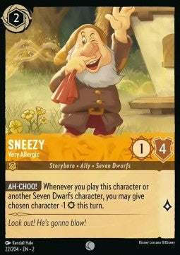 Sneezy - Very Allergic 2ROF-22 Common Excellent Englisch Foil