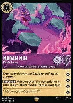 Madame Mim - Lila Drache 2ROF-47 Legendary Near Mint Deutsch Foil
