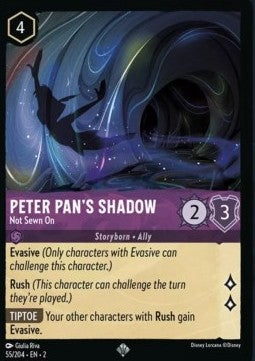 Peter Pans Schatten - Nicht angenäht 2ROF-55 Super Rare Near Mint Deutsch