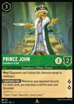Prinz John - Der Gierigste 2ROF-89 Rare Near Mint Deutsch Foil