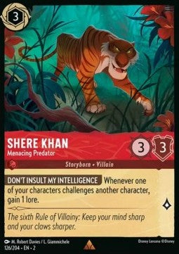 Shere Khan - Menacing Predator 2ROF-126 Rare Excellent Englisch