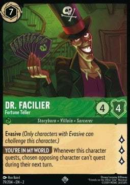 Dr. Facilier - Wahrsager 2ROF-79 Super Rare Near Mint Deutsch