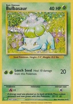 Bulbasaur CLV-001 Fixed Near Mint Englisch