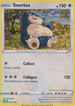 Snorlax CLV-016 Fixed Near Mint Englisch