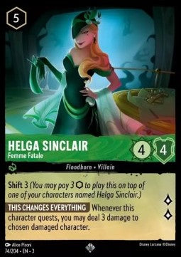 Helga Sinclair - Femme Fatale 3INK-74 Super Rare Near Mint Deutsch Foil