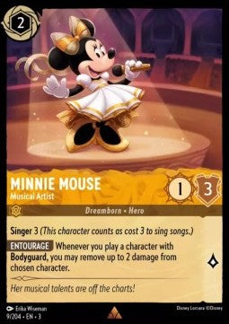 Minnie Mouse - Musical Artist 3INK-9 Rare Near Mint Englisch Foil