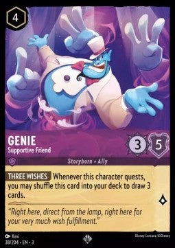 Genie - Supportive Friend 3INK-38 Super Rare Excellent Englisch Foil