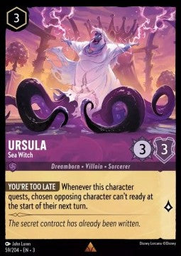 Ursula - Sea Witch 3INK-59 Rare Excellent Englisch
