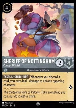 Sheriff of Nottingham - Corrupt Official 3INK-191 Super Rare Excellent Englisch Foil