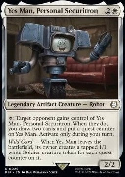 Yes Man, Personal Securitron PIP-29 Rare Excellent Englisch