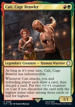 Cait, Cage Brawler PIP-96 Rare Near Mint Englisch