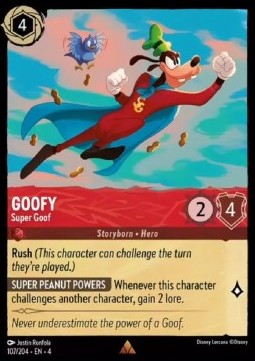 Goofy - Supergoof (V.1) 4URS-107 Rare Near Mint Deutsch Foil