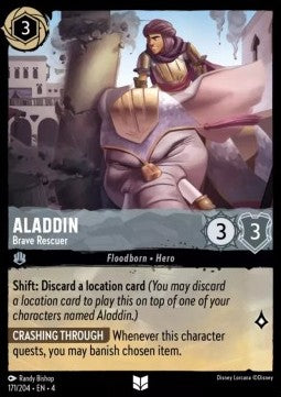 Aladdin - Tapferer Retter 4URS-171 Uncommon Near Mint Deutsch Foil