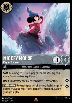 Mickey Mouse - Playful Sorcerer 4URS-187 Rare Excellent Englisch