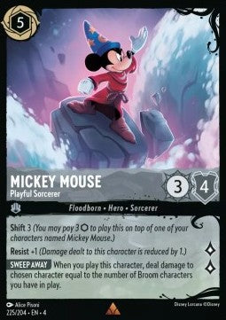 Micky Maus - Verspielter Zauberer 4URS-225 Rare Near Mint Deutsch Foil