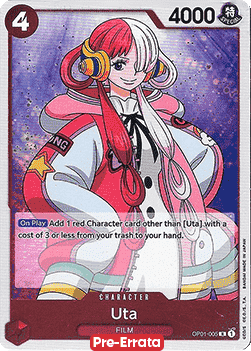 Uta (OP01-005) OP01E Rare Near Mint Englisch