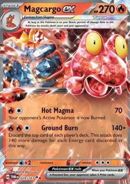 Magcargo ex TWM-029 Double Rare Light Played Deutsch