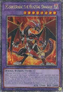Masquerade der flammende Drache RA02-DE022 Quarter Century Secret Rare Near Mint Deutsch 1. Auflage