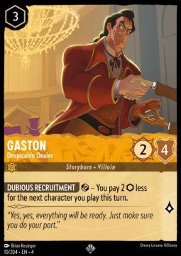 Gaston - Despicable Dealer 4URS-10 Super Rare Excellent Englisch