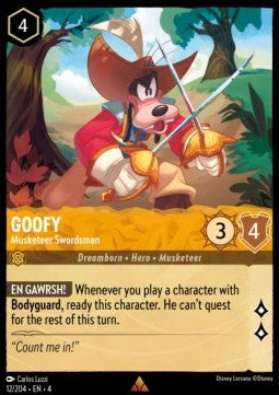 Goofy - Musketeer Swordsman 4URS-12 Rare Excellent Englisch