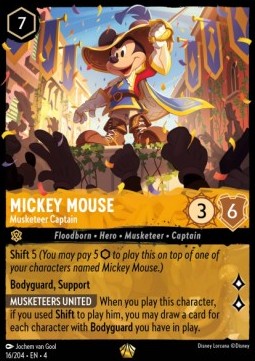 Micky Maus - Kapitän der Musketiere 4URS-16 Legendary Near Mint Deutsch Foil
