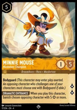 Minnie Mouse - Musketeer Champion 4URS-17 Super Rare Near Mint Englisch