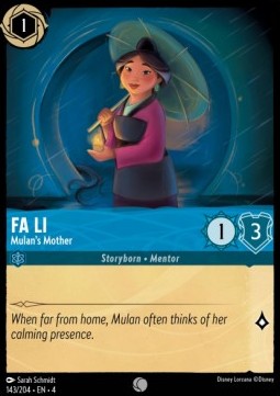 Fa Li - Mulan's Mother 4URS-143 Common Excellent Englisch Foil