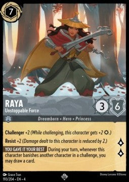 Raya - Unstoppable Force 4URS-193 Super Rare Light Played Englisch