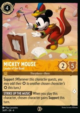 Mickey Mouse - Leader of the Band PR1-34 Promo Near Mint Deutsch Foil
