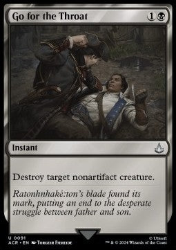 Go for the Throat ACR-91 Uncommon Excellent Englisch Foil