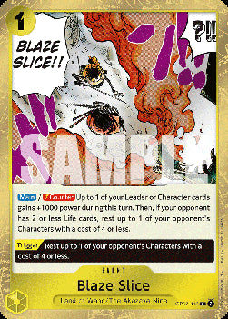 Blaze Slice (OP07-116) OP07 Rare Near Mint Englisch