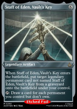 Staff of Eden, Vault's Key XACR-260 Mythic Near Mint Englisch Foil